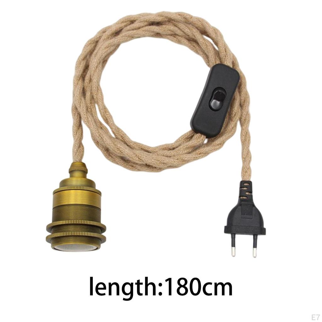 Vintage-Stil-Lampenkabel, flexibel, für industrielle Pendelbeleuchtung, Schwarz