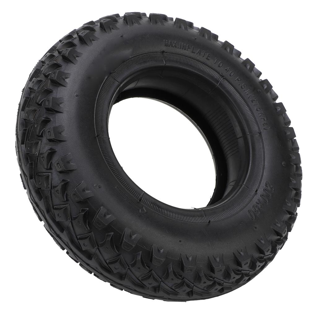 200X50 Tire and Inner Tube with TR87 Bent Valve Stem Rubber Anti Slip Impact Proof Replacement for Razor E100 E150 E200