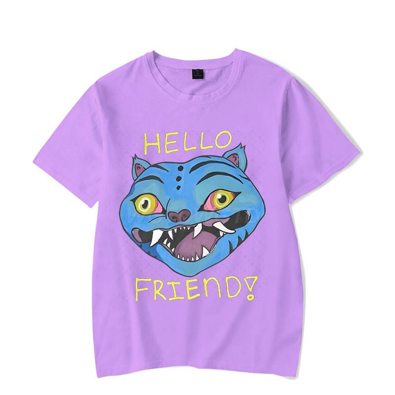 KPop Demon Hunters Print Tshirt Streetwear Cartoon Tiger Women Y2K Tops Hip Hop Tees Men Fashion Crewneck  Anime T-shirts