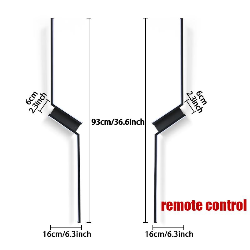 Hockey Interior Wall Light Remote Control LED Wall Lamp Bedroom Decoration Modern Indoor Lighting Lamps 53CM 73CM 93CM LED Light
