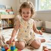 Ruffle Hem Baby Clothes Set Lightweight Fabric Shorts Suit Girls Outfit Set  Outdoor Play
