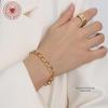European Niche Design Geometric Bracelet - 18k Gold Thick Chain Titanium Steel Hand Jewelry