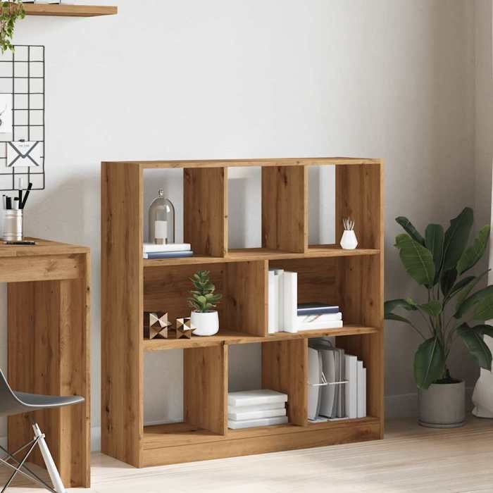 VidaXL Bibliothèque chêne artisanal 97,5x29,5x100 cm bois d'ingénierie, bibliothèque, armoire de rangement, support de 855789