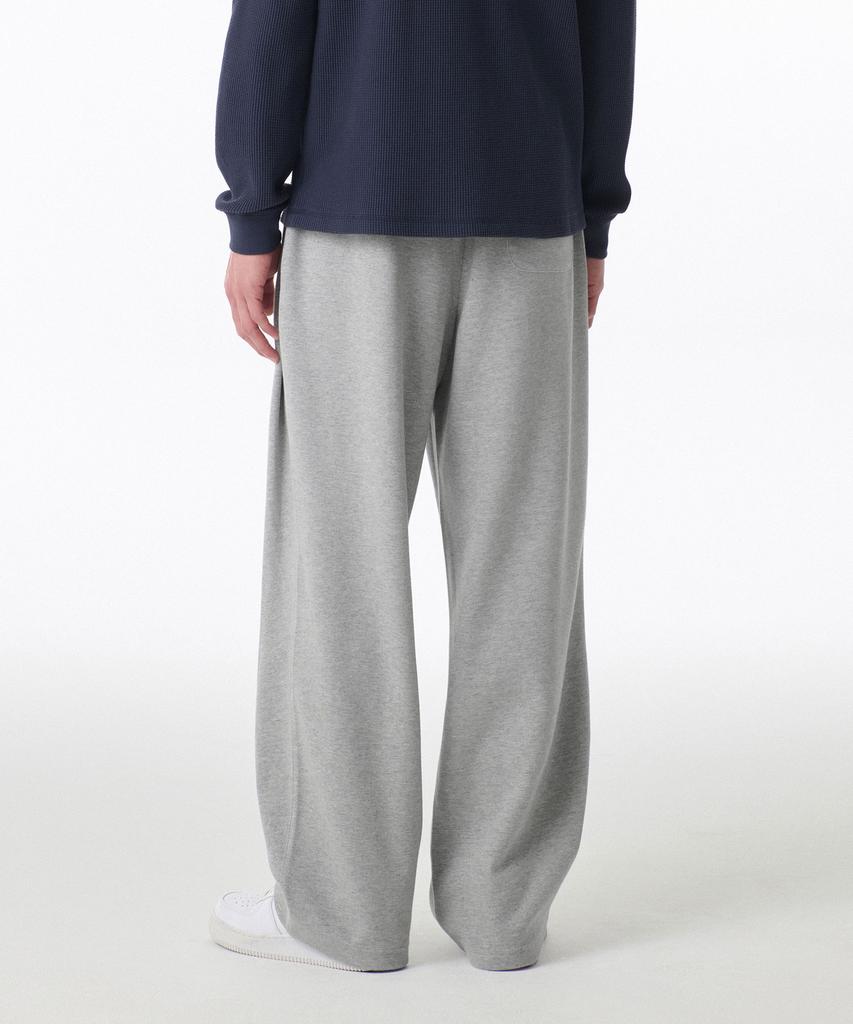 Musinsa Standard [Cooltandard] Two-Tuck Wide Lounge Sweatpants [Medium Gray]