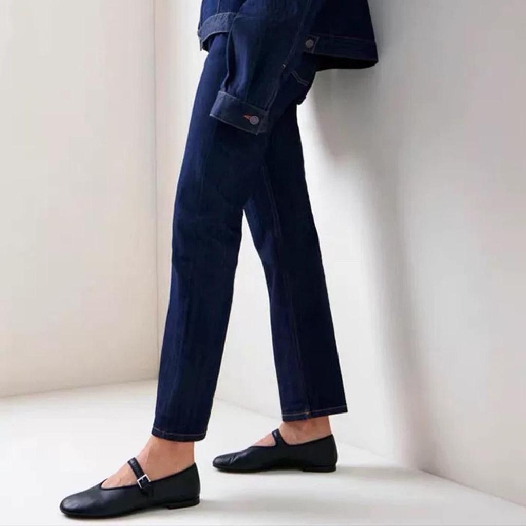 Retro Mary Jane One-Word Buckle Ballet Flats & High Heels