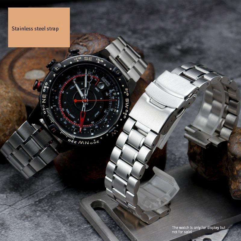 Classic Stainless Steel Watchband for TIMEX T2N720 T2N721 TW2R55500 T2N721 Series Watch Strap 24*16mm Men's Watch Strap Bracelet + Tools