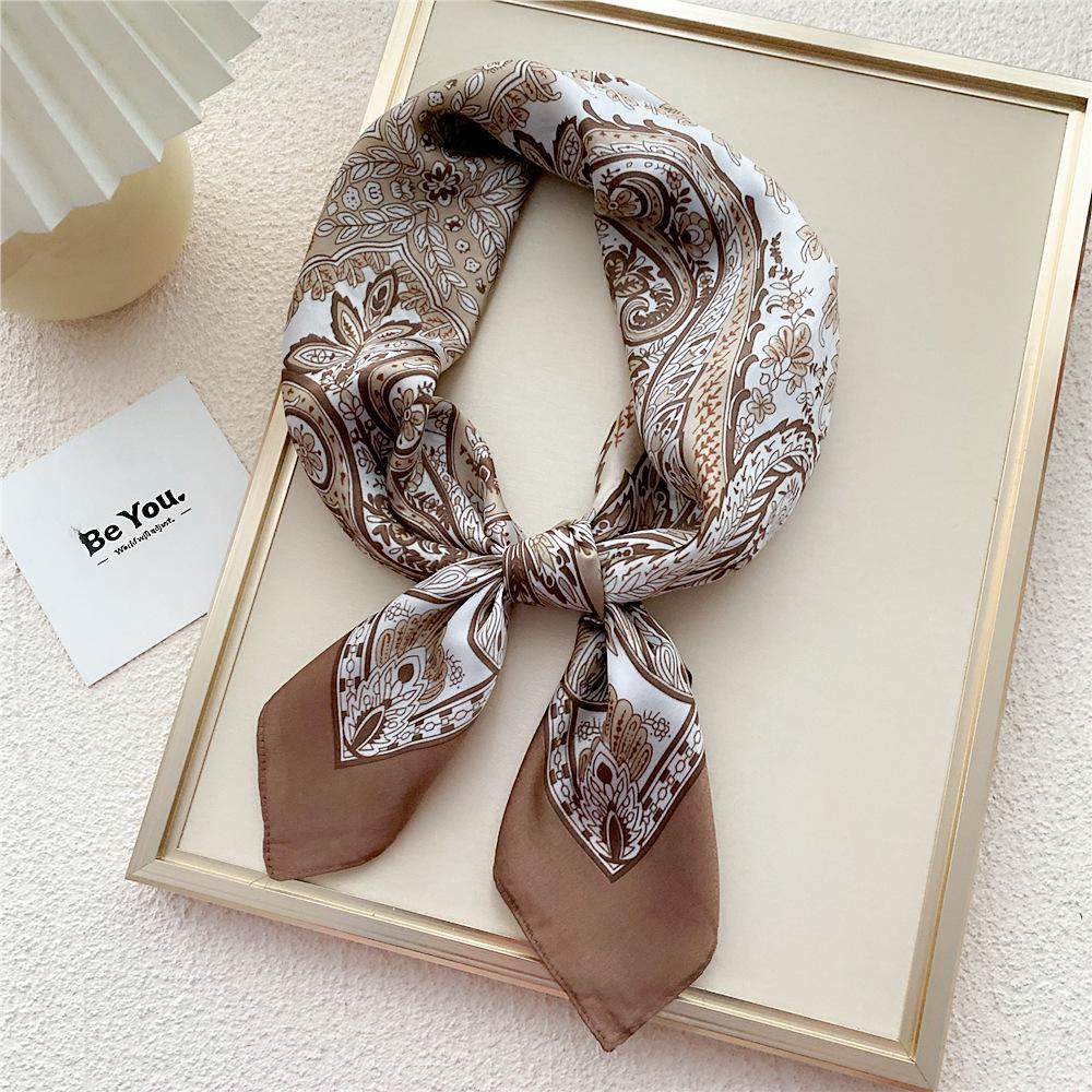 70 Silk Square Scarves for Women - Fashionable Lightweight Neck Protection for Spring, Summer, Autumn. Perfect for Matching Shirts & Ideal for Moms.