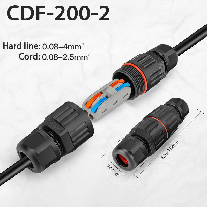 1PC Vodotěsný spojovací vodič s krytím IP68 Rychlé připojení Vodotěsný konektor 2/3kolíkový pájecí kabel Méně LED lampy Venkovní deštivzdorný terminál