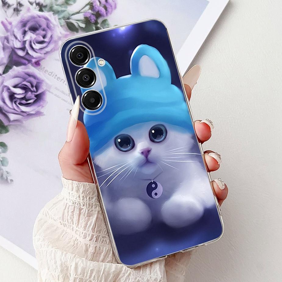 For Samsung Galaxy A17 5G Case SM-A176B Cute Cat Painted Cover 6.7'' Soft Silicone Case For Samsung A17 A 17 GalaxyA17 5G Fundas