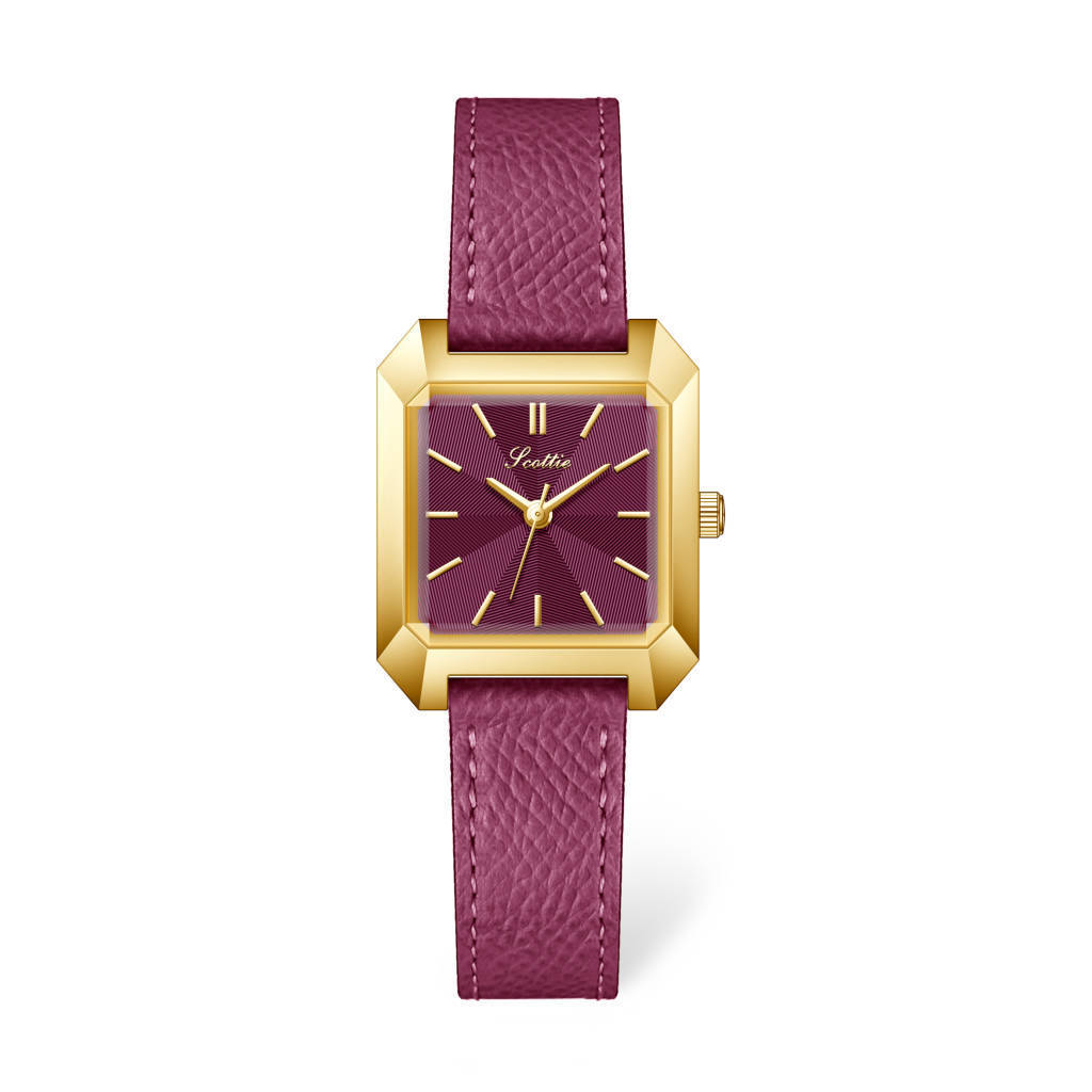 Square Steel Belt Women S Watch 9153 Dragon Fruit Color Belt Watch