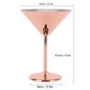 220ml Roségold Edelstahl Cocktailglas Champagner Anstoßbecher Rotweinglas für Hausbar