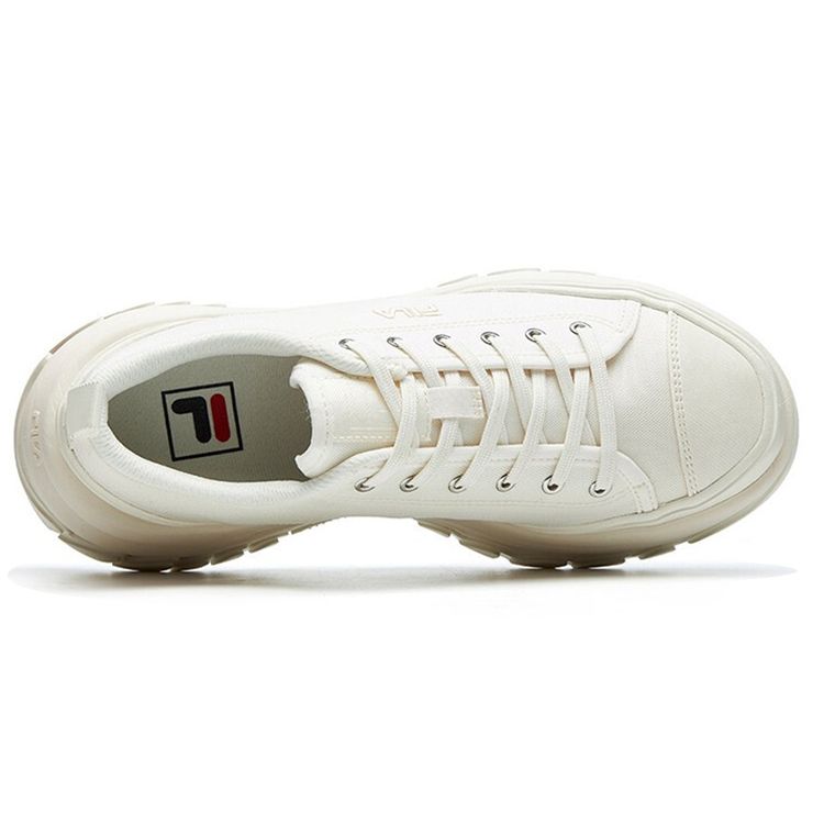 Fila Lava Canvas Sports Comfortable Shock Absorbing Wear Resistant Breathable Low Top Casual Shoes Women Casual Shoes Off-White F12W124155FGD