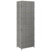 VidaXL Armoire de rangement jardin Gris 59x40x180 cm Résine tressée 319873