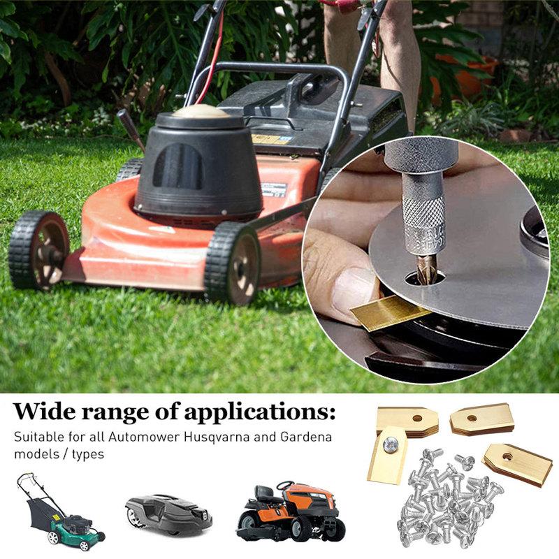 18/30PCS Lawn Mower Cutting Blade Stainless Steel Mower Cutter Blade Replacement Trimmer Cutter for Husqvarna Automower/Gardena