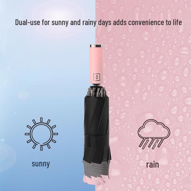 Automatic Large Folding Umbrella for Men & Women, Dual-Use for Sun and Rain, UV Protection