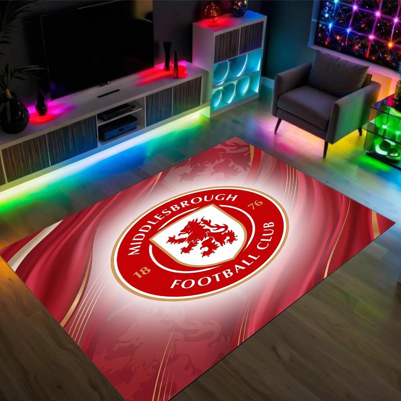 Middlesbrough Design Crystal Velvet Carpet Cozy Non?Slip Printed Rug For Bedroom Living Room Entrance