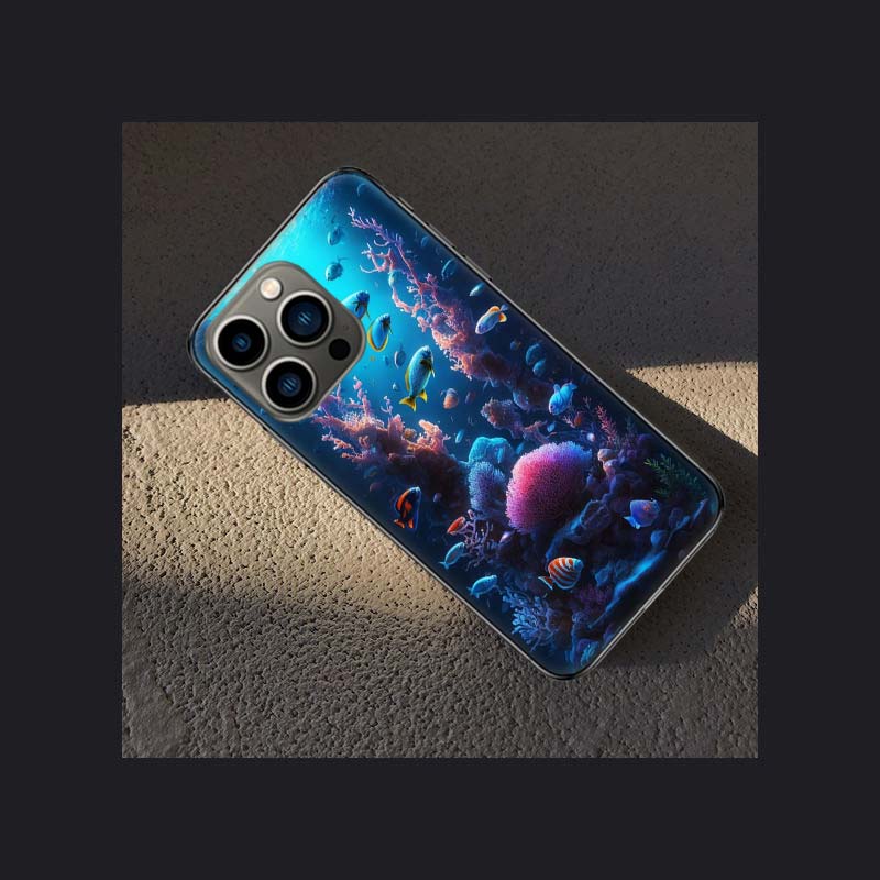 Coral Reefs and Their Small Fish Phone Case For Apple Iphone 16E 16 Pro Max 15 Plus Soft 13 12 Mini Cover 11 14 Pro Max Capa 8 7