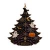 Acrylic Pumpkin Ghost Ornaments Halloween Tree Hanging Ornament, Skull Seasonal Transparent Craft Decor Decor, Spooky Pendant for Party Home, Festive