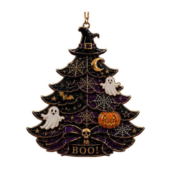Acrylic Pumpkin Ghost Ornaments Halloween Tree Hanging Ornament, Skull Seasonal Transparent Craft Decor Decor, Spooky Pendant for Party Home, Festive