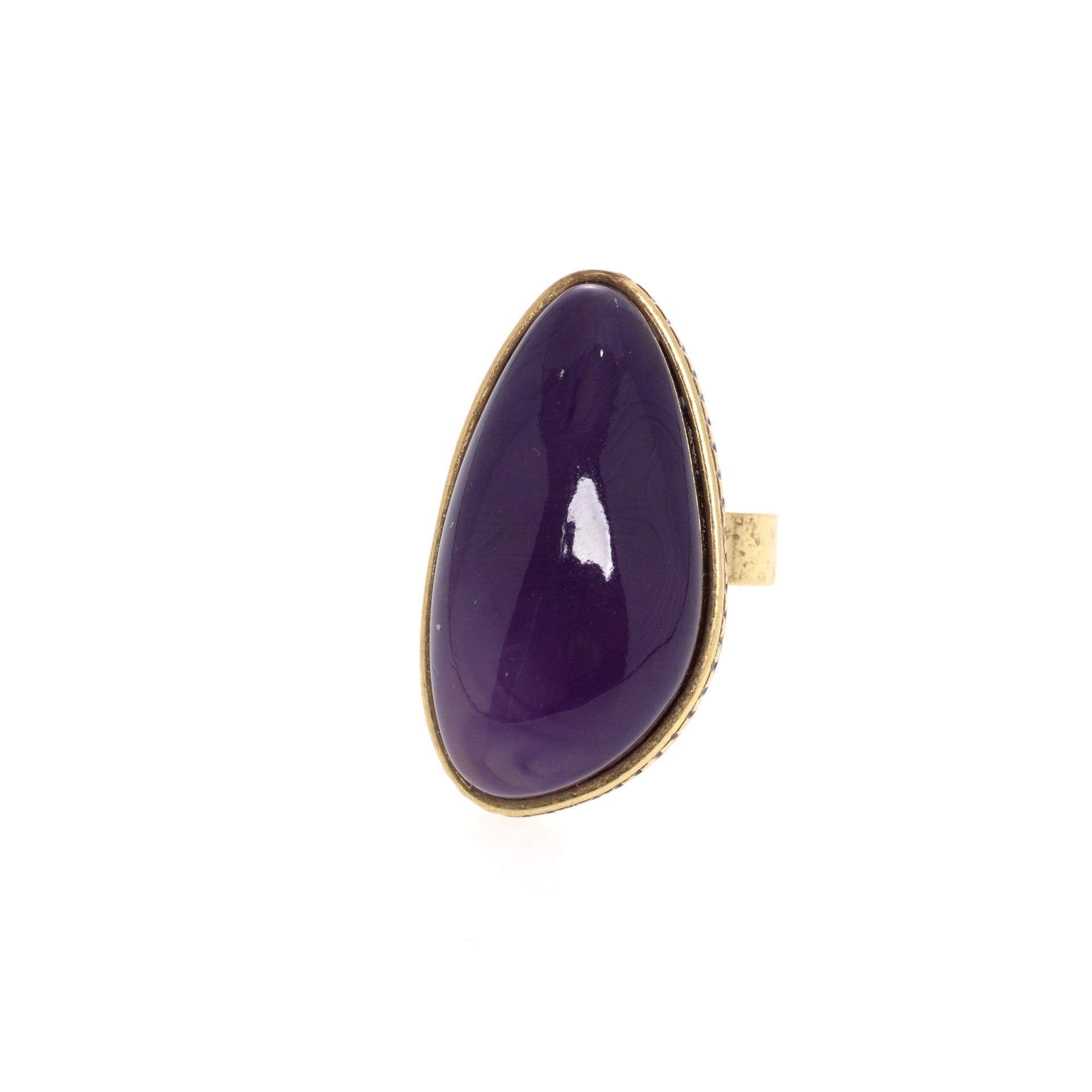 

Niche Jewelry Retro Ring Temperament Simple Inlaid Women S Ring Dark Purple Elegant Ring