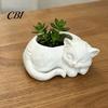 Artistic Cat Plant Holder 3D Printed Sleeping Flowerpot, Mini Desktop Planter, Gift for Lovers Decorative Succulents Small Green Plants Planter