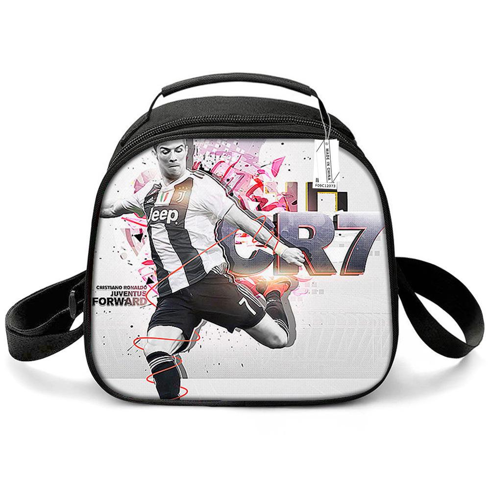 Messi & Ronaldo World Cup Kids' Lunch Bag - Insulated Handheld Picnic Bag for Students