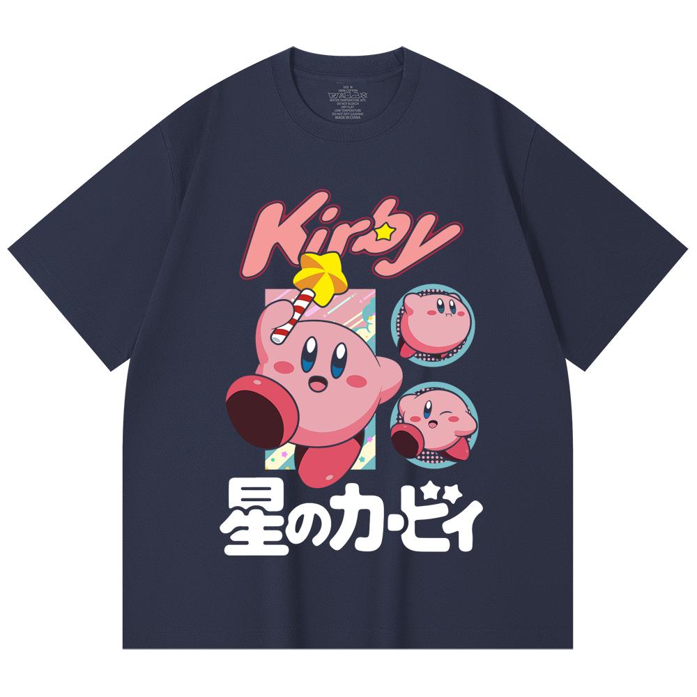 230 Gsm 100% Cotton Pokemon V7 Kirby Print Unisex Heavy Cotton T Shirt