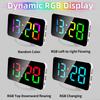 RGB Digital Alarm Clock with Color Changing Lights Desk Clock with Snooze, Dimmer,Dual USB, 1 Alarms