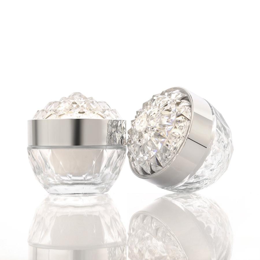 Kristalldiamant Krämburk Premium Glasbehållare för Ansiktskräm Anti-Aging Fuktkräm Hudvårdspresent Hembakat Tappningsflaska