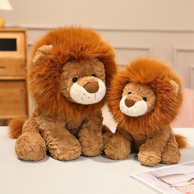 1Pc 25/35cm Fluffy Lion Plush Toy Stuffed Soft Animal Pillow Cartoon Lion Plushie Doll Appease Gift