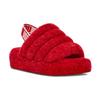 UGG Fluff Yeah Slide Ribbon Rot Damen 1095119-RBRD