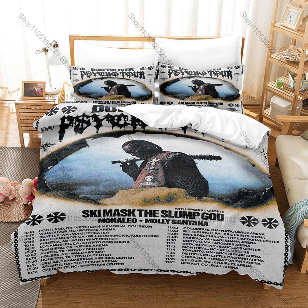 Don Toliver Hardstone Psycho 3PCS Bedding Set Duvet Cover And Two Pillowcases Microfiber 3D Printed Singer Bed Linens Home Decor