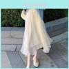 Pleated Net Skirt For Women With High Waist And Ruffle Details For Elegant Office Wear
