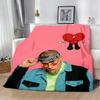 Yo Perreo Sola Bad Bunny Bedruckte Decke Picknickdecken Warme Decke Weiche und Bequeme Decke Haus Reise Geburtstagsgeschenk