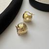 Hot Style Fashion Jewelry Gold Plated Non Tarnish Unique Vintage 925 Sterling Silver Bold Statement Hoop Earrings for Women