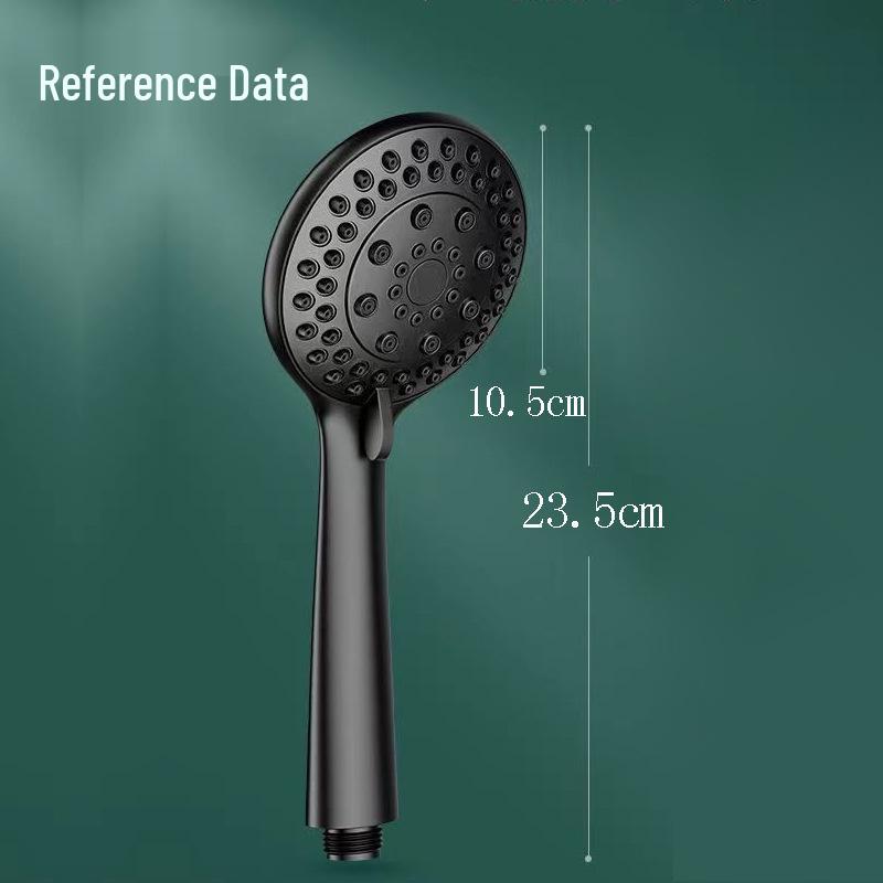 Пятирежимная ручная душевая лейка с большой панелью и шлангом Single Shower Head