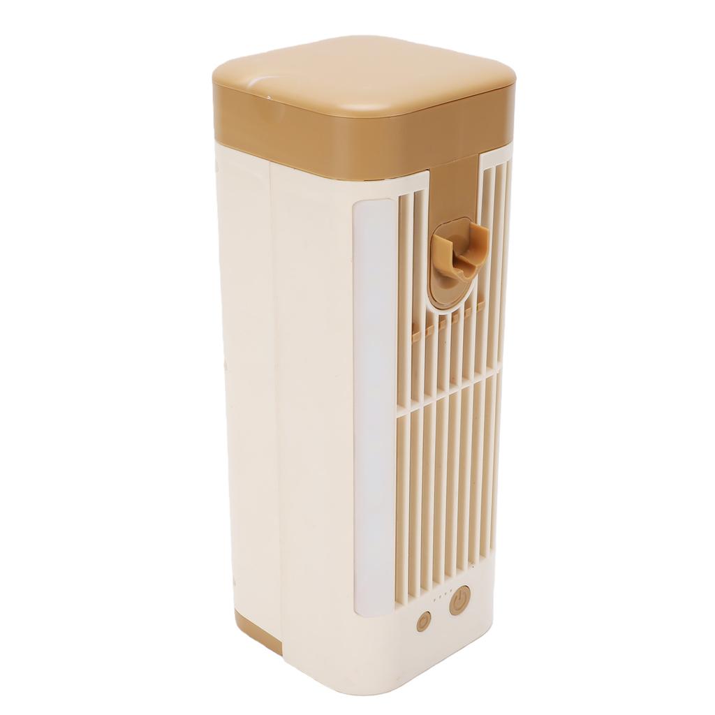 Portable Air Conditioner Fan USB Desktop Cooling Mist Fan with Nightlight 3 Wind Speeds 120mL Tank for Desk Nightstand