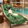 Shaun the Sheep Custom Name Beach Towel Large Soft Towel for Indoor Bathroom Outdoor Beach