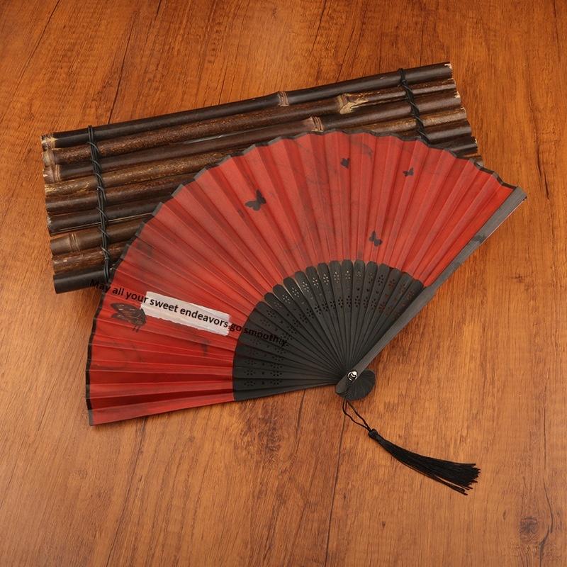 Manual Fan Wedding Motives Ancient Costume Chinese Style Foldable Hand Fans  Hand Fans Wood Foldable Hand Fan