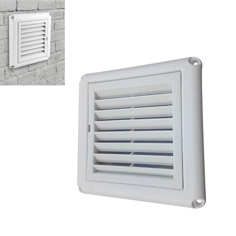 Upgrades Square Slanted ABS Louvered Vents Cover Outdoor Wall Weatherproof Guards Simple Installation for Dryer Bathroom