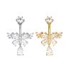 Butterfly Navel Ring For Women Girls Exquisite Zircon  Belly Button Rings Sexy Belly Piercing Body Jewelry Gifts