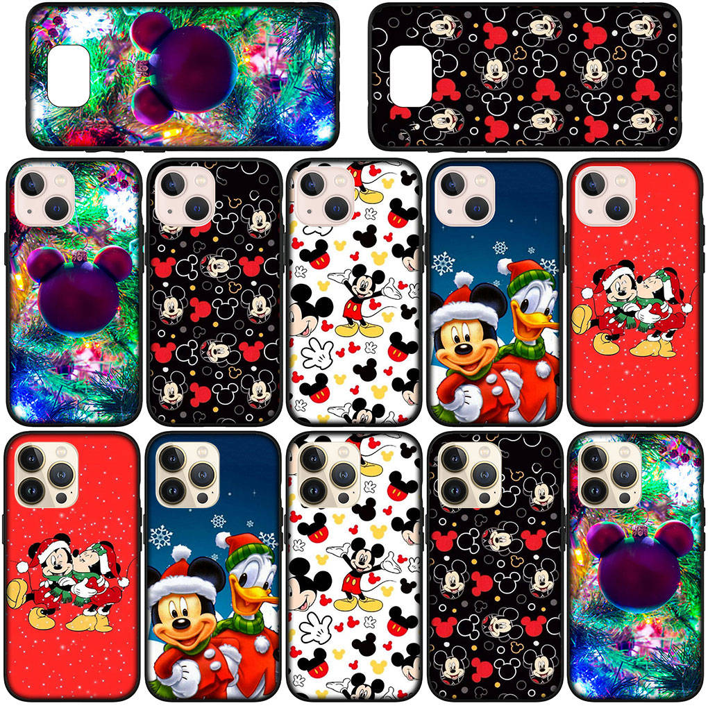Case for Samsung Galaxy S25 S24 S23 iPhone 16 15 Xiaomi Redmi Note 14 13 12 16E 11 Pro Max OPPO Moto Huawei Anime Merry Christmas Mickey Minnie Cover