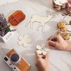 15 Pack 6 Inch Wood Deer Cutouts Unfinished Wood Deer Crafts Wooden Deer Hanging Ornaments DIY Deer Craft Gift Tags for Home Party Decoration