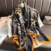 Spring and autumn sarong Li Jin satin thin section printing scarf female new Korean version of the hundred simulation silk shawl long scarf