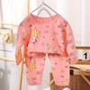 New Spring/Summer Cotton Baby Pajama Set - A-Grade Thin Cartoon Design for Boys & Girls (0-2 Years)