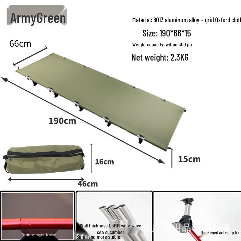 Ultralight Portable Aluminum Folding Camp Bed