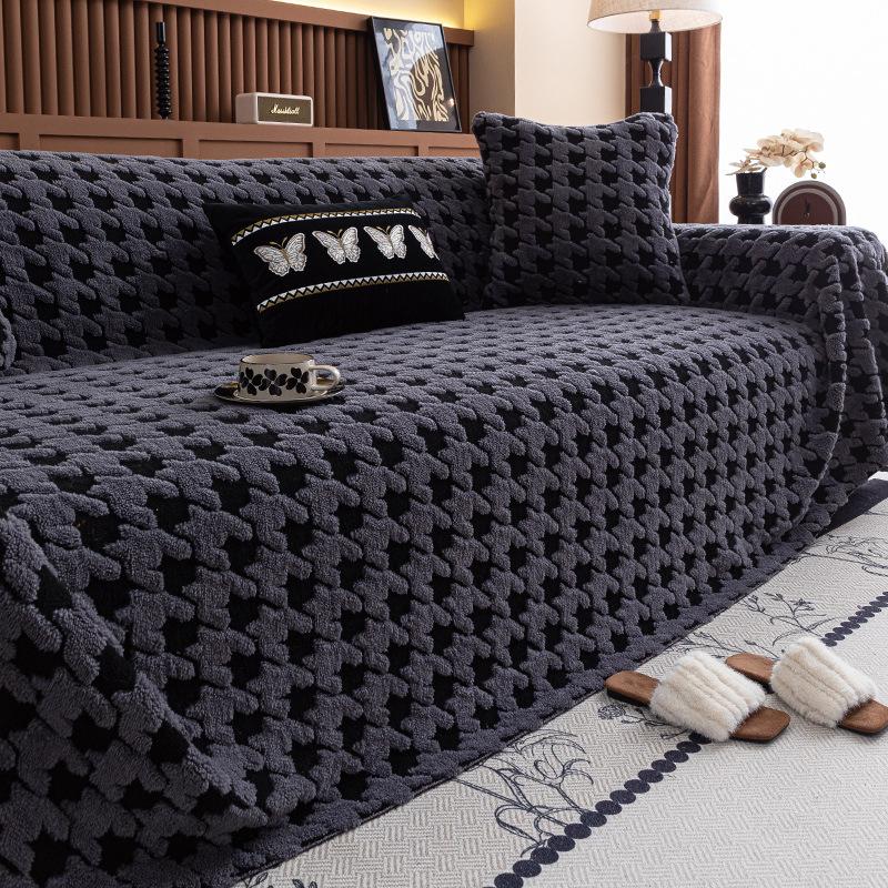 

Чехол на диван 2025 новый осенне-зимний плюшевый цельный чехол-полотенце для дивана с улучшенным ощущением, фиксированная нескользящая подушка для дивана 30*50cm