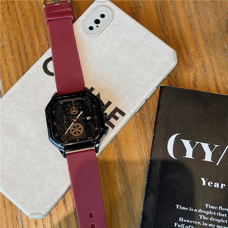 

Автоматические механические часы с большим циферблатом, мужские прозрачные часы со скелетом TikTok, модные повседневные часы