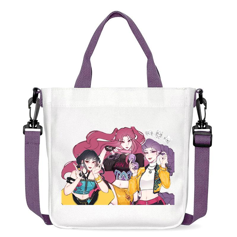 Anime Cartoon Print Office Worker Commuter Portable Messenger Bag Student Large Capacity Casual Handbag