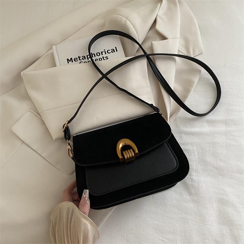 

Casual simple texture saddle bag large capacity retro messenger bag fashion trend commuter shoulder small square bag women